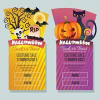 halloween kostuum verkoop banner verticale graven vector