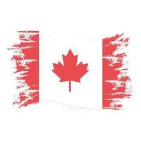 Canadese vlag met aquarelpenseel vector