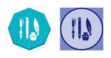 uniek schrijven uitrusting vector icoon
