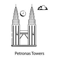 modieus petronas torens vector