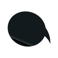tekst en toespraak in een zwart ballon voor chatten. wolk icoon, bubbel tekening. vlak vector illustraties geïsoleerd in achtergrond.