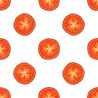 illustratie op thema van patroon rode tomaat vector