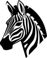 zebra, zwart en wit vector illustratie