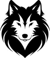 wolf - minimalistische en vlak logo - vector illustratie