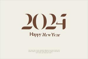gelukkig nieuw jaar 2024. feestelijk realistisch decoratie. vieren 2024 partij vector
