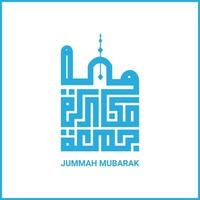 jumma mubarak schoonschrift voor sociaal media berichten ontwerp, kalligrafie, islamitisch, jummah mubarak Arabisch tekst vector schoonschrift