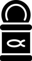 glyph-pictogram voor ingeblikt voedsel vector