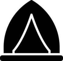 tent glyph icoon vector