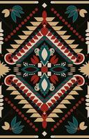 inheems Amerikaans zuidwesten, azteeks, Navajo naadloos patroon. tribal zwart en wit meetkundig afdrukken. etnisch ontwerp behang, kleding stof, omslag, textiel, tapijt, deken. vector