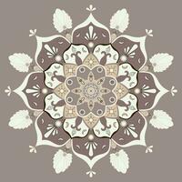 mandala bloem, room kleur, nacht bloem vector