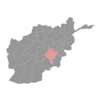 ghazni provincie kaart, administratief divisie van afghanistan. vector