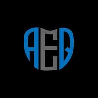 aeq brief logo creatief ontwerp. aeq uniek ontwerp. vector