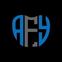 afy brief logo creatief ontwerp. afy uniek ontwerp. vector