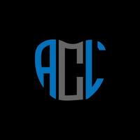 acl brief logo creatief ontwerp. acl uniek ontwerp. vector