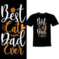 het beste kat vader ooit, dieren in het wild kat het beste vader ooit, kat liefde belettering kleding vector