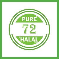 ontwerp met halal blad ontwerp 72 vector