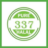 ontwerp met halal blad ontwerp 337 vector