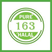 ontwerp met halal blad ontwerp 163 vector