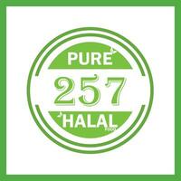 ontwerp met halal blad ontwerp 257 vector