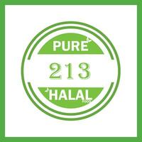 ontwerp met halal blad ontwerp 213 vector