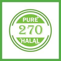 ontwerp met halal blad ontwerp 270 vector