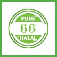 ontwerp met halal blad ontwerp 66 vector