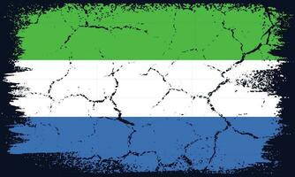 vrij vector vlak ontwerp grunge Sierra Leone vlag achtergrond