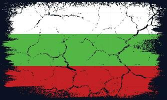 vrij vector vlak ontwerp grunge bulgarije vlag achtergrond