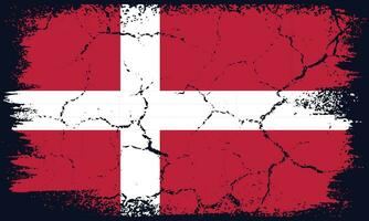 vrij vector vlak ontwerp grunge Denemarken vlag achtergrond