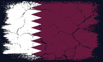 vrij vector vlak ontwerp grunge qatar vlag achtergrond