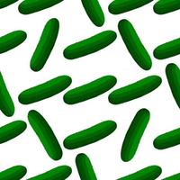 illustratie op thema van heldere patroon groene komkommer vector