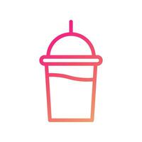 drinken icoon helling roze geel zomer strand symbool illustratie. vector