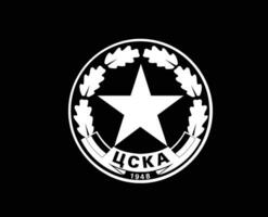 cska Sofia club symbool logo wit Bulgarije liga Amerikaans voetbal abstract ontwerp vector illustratie met zwart achtergrond