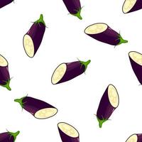 patroon aubergine, plantaardige aubergine voor zeehond vector