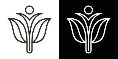 welzijn logo ontwerp icoon lijn vector illustratie
