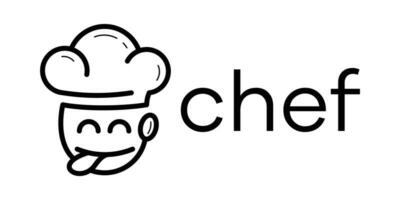 chef logo ontwerp icoon lijn vector illustratie