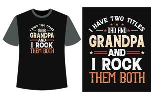 gelukkig grootouders dag t-shirt vector, grappig wijnoogst grootouders dag t-shirt ontwerp vector