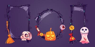 halloween decoraties met de woord vector