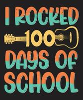 ik rocked 100 dagen van school- vector