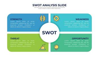 swot analyse. creatief infographic sjabloon. vector