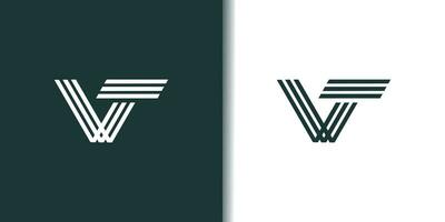 brief v logo ontwerp element vector met modern concept
