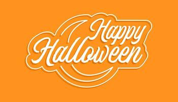 gelukkig halloween, koel modern belettering ontwerp. uitnodiging voor halloween partij of evenement. vector