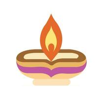 vector illustratie van diwali viering met decoratief kleurrijk ontwerp set.