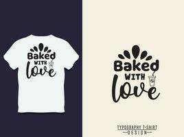 voedsel en keuken typografie t overhemd ontwerp vector