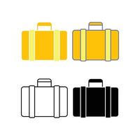 reizen of toerist zak tas, handtas, bagage, bagage lijn element in modieus stijl. aktentas op reis voor zomer vakantie en vakantie icoon. vector illustratie. ontwerp Aan wit achtergrond. eps10