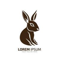 minimaal en abstract logo van konijn icoon haas vector silhouet geïsoleerd ontwerp