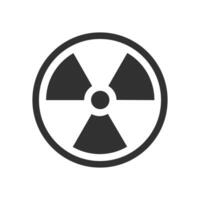vector straling symbool straling. waarschuwing icoon vector illustratie