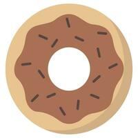 geglazuurd donut met room geïsoleerd Aan een wit achtergrond. vector