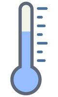 vector illustratie van een thermometer tonen verkoudheid temperaturen.