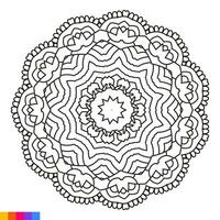 mandala kunst voor kleur boek. schoon decoratief ronde ornament. oosters patroon, vector illustratie kleur boek bladzijde. circulaire patroon in het formulier van mandala voor henna, mehndi, tatoeëren, decoratie.